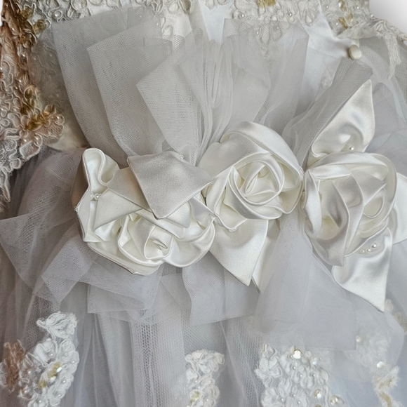 Vintage White Mon Cheri Ballgown Wedding Dress - Picture 14 of 15